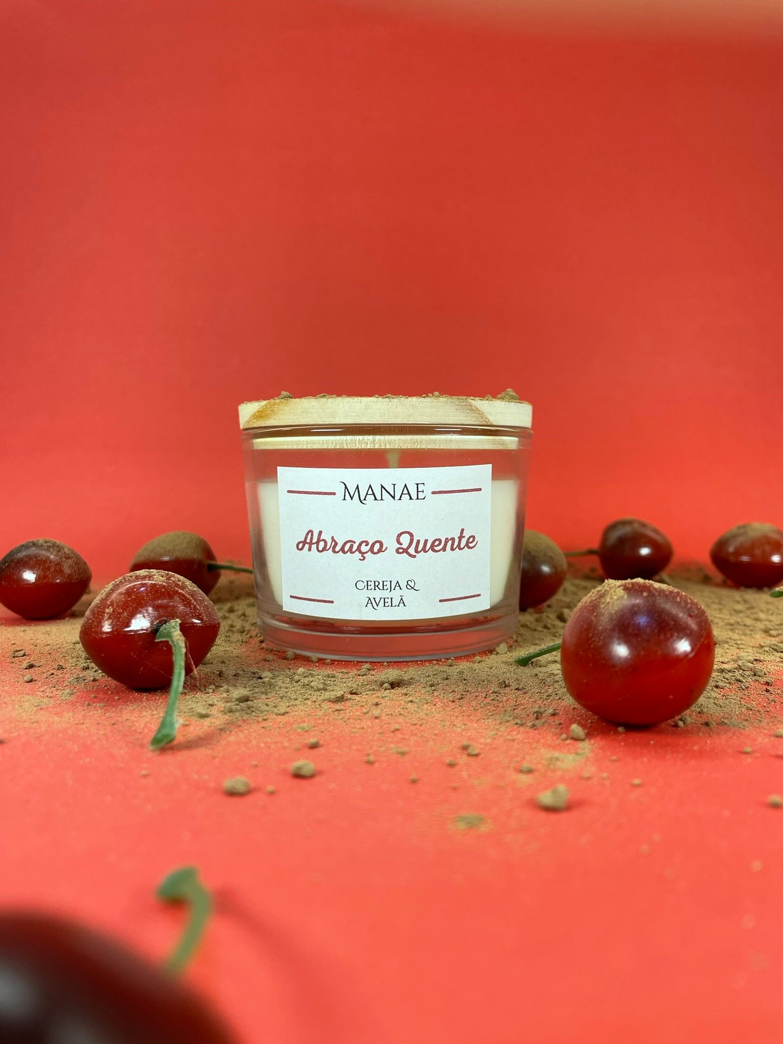 Abraço Quente - Vela Aromática de Cereja & Avelã